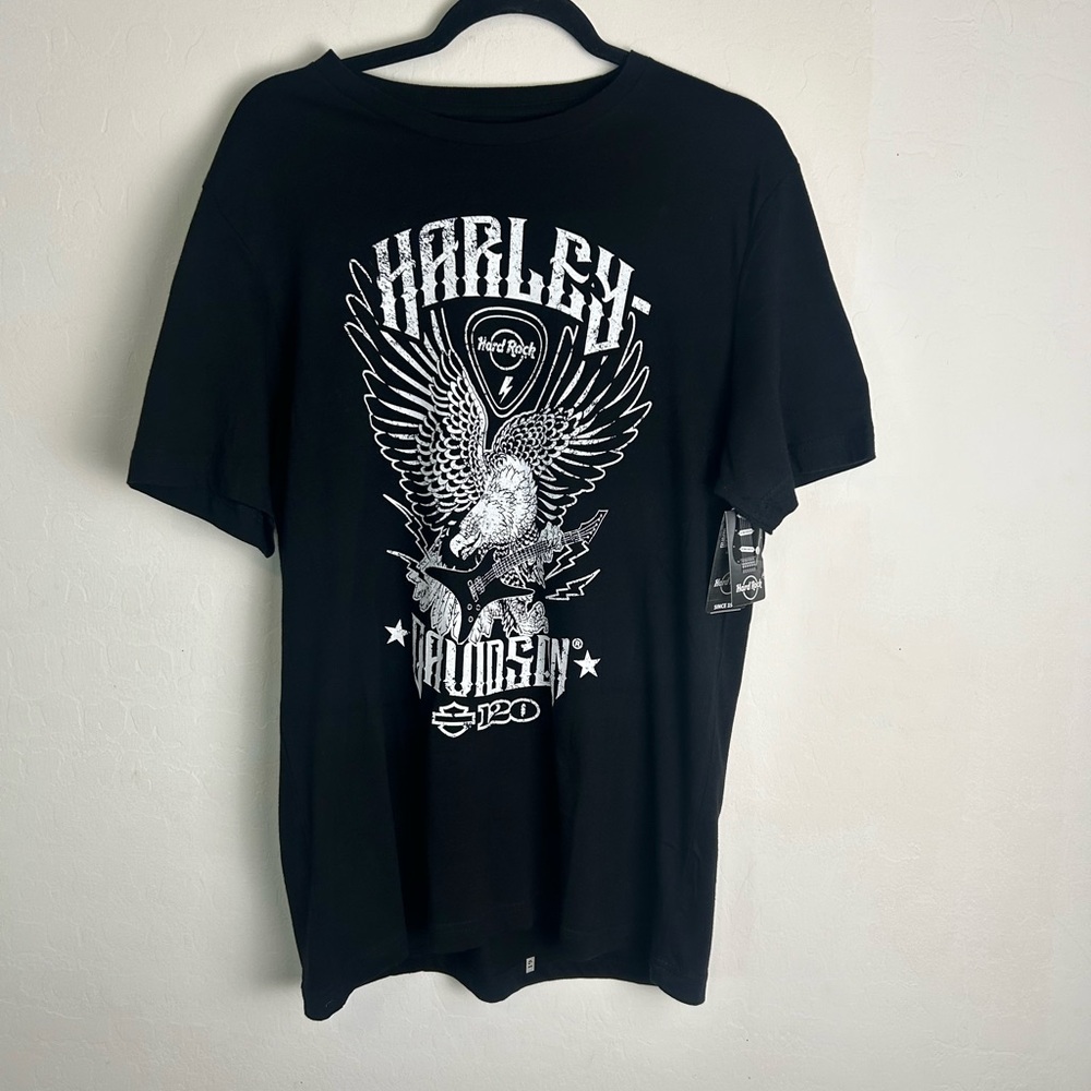 Harley Davidson Hard Rock Cafe Black Short Sleeve Tee Classic Style